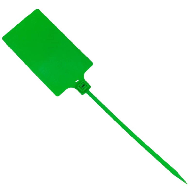 XF-Vel Plastic Seals Shipping Tags Logistics Use Big Sign Tie Large Label Tie, 255mm Total Length, Package of 100pcs (Green) - Image 2